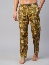 Men's Printed, Multicolor, Cotton, Regular Fit, Elasticated, Waistband, Pyjama  With Side Pockets